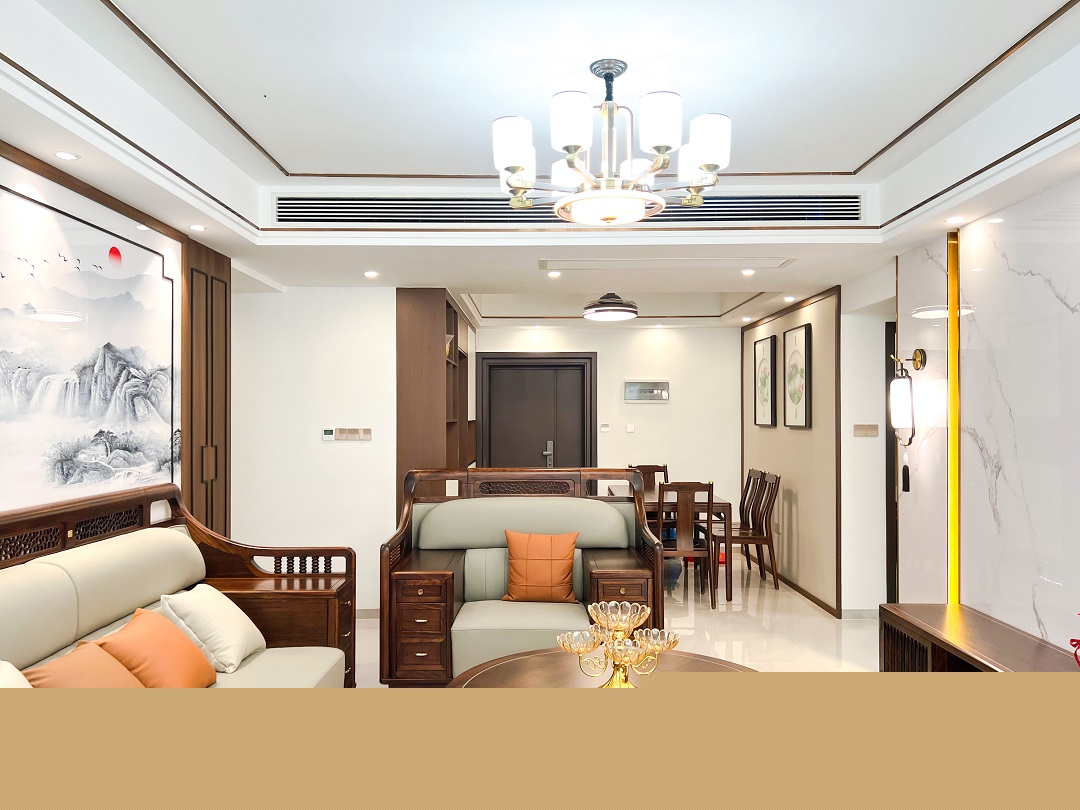 建政路小區(qū)123㎡新中式風(fēng)格